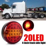 4 Zoll 20 LEDs10-30V Breitdruck-LKW-Rücklicht 20LED rundes LKW-Rücklicht Brotlicht, 20 LEDs 10-30V – Bild 8