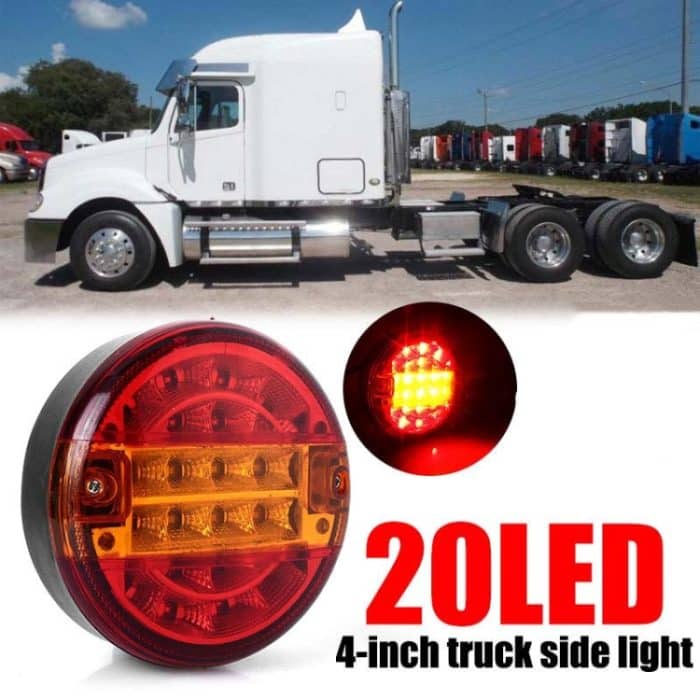 4 Zoll 20 LEDs10-30V Breitdruck-LKW-Rücklicht 20LED rundes LKW-Rücklicht Brotlicht, 20 LEDs 10-30V – Bild 8