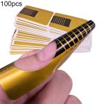 100 teile/paket Professionelle Französisch Nagel Form Tipps Nail art Form Acryl Spitze Gel Nägel Aufkleber Verlängerung Curl Form Für Nagellack führer