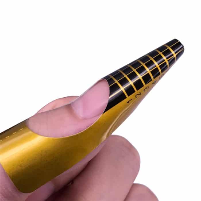 100 teile/paket Professionelle Französisch Nagel Form Tipps Nail art Form Acryl Spitze Gel Nägel Aufkleber Verlängerung Curl Form Für Nagellack führer – Bild 2