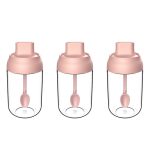 3 Stück Macaron-Band, feuchtigkeitsbeständiger Deckel, Löffel, ein Gewürzglas, Glas-Gewürzflasche mit Etikett, Seasoning Bottle, Honey Bottle, Brush Oil Bottle