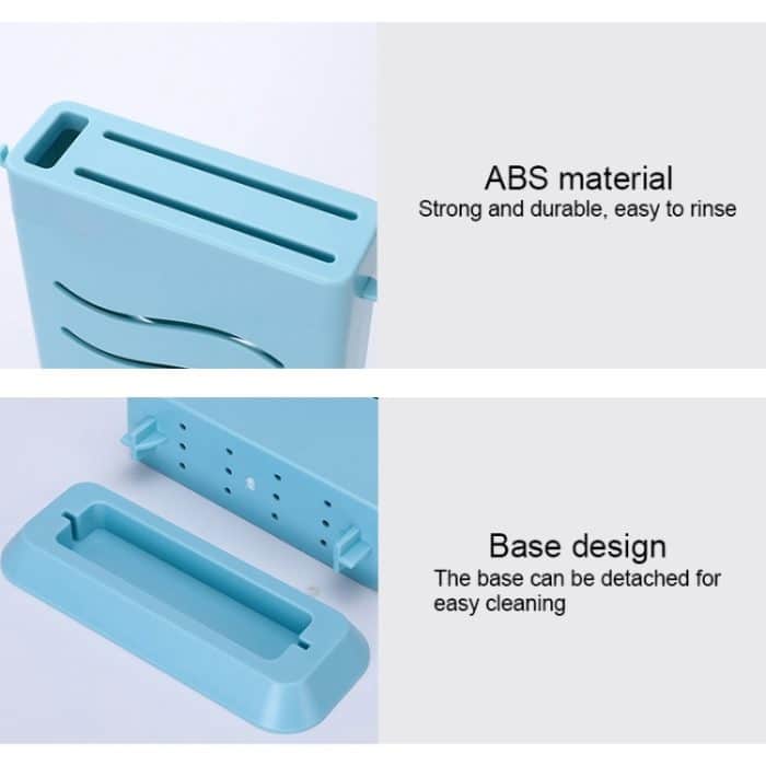 2 PCS Küche Multifunktionale Drei-Loch Unsichtbare Messer Halter Hohl Ablauf Küchenutensilien Lagerung Rack – Bild 3