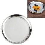 2 PCS Edelstahl verdickte runde Platte Café Tablett Obst Kuchen Platte Knochen Platte Teller flache Platte, 26cm Bright Mirror Silver, 30cm Bright Mirror Silver, 14cm Brushed Matte Gold, 17cm Brushed Matte Gold, 20cm Brushed Matte Gold...