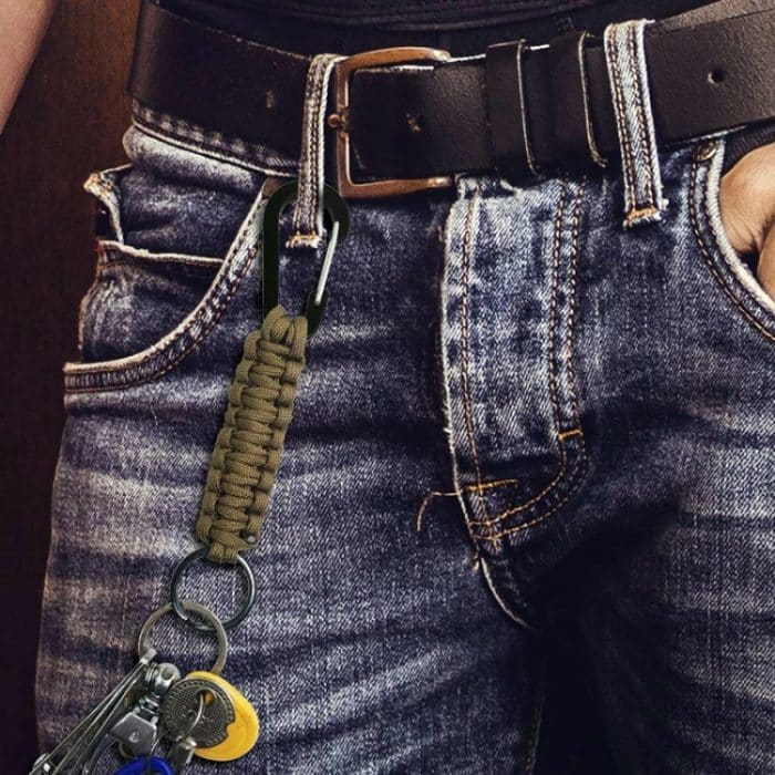 Outdoor-Multifunktions-Nylon-Regenschirmseil-Karabiner-Schlüsselanhänger, Nylon Umbrella Rope(Army green), Nylon Umbrella Rope(Black), Nylon Umbrella Rope(Brown), Nylon Umbrella Rope(Deep Blue) – Bild 7