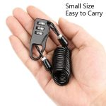 3 PCS Helmschloss Mountainbike Drahtschloss Sicherheitsschloss Fahrrad Motorrad Elektrofahrrad Tragbares Passwort Stahlkabelschloss – Bild 5