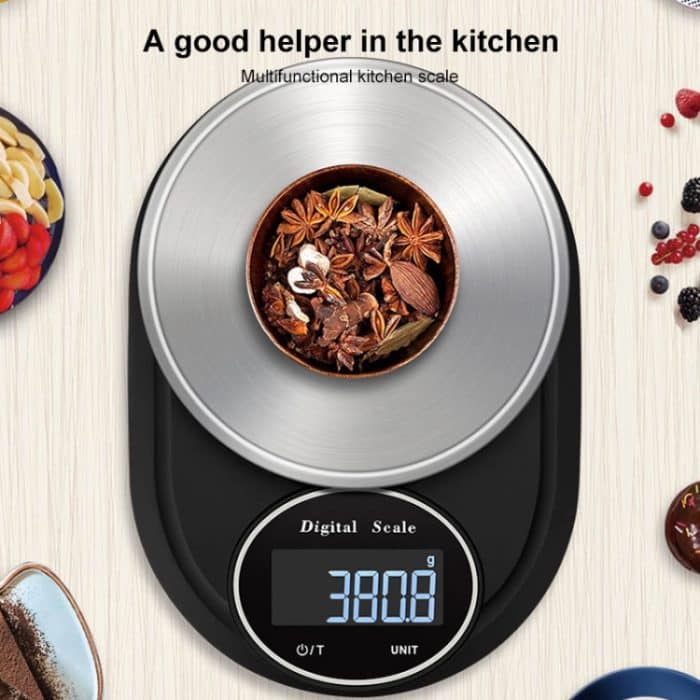 Elektronische Waage für die Küche zu Hause, hochpräzise Schmuckwaage aus Edelstahl, Hemming 5kg/1g, No Edging 5kg/1g, Hemming 3kg/0.1g, No Edging 3kg/0.1g, Hemming 5kg/0.1g, No Edging 5kg/0.1g – Bild 10