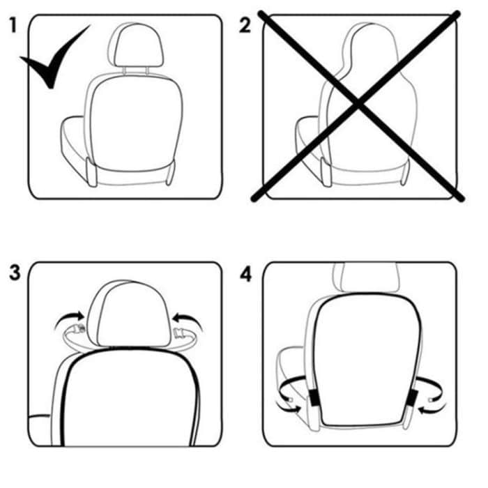 2 Stück Auto-Rückenlehnenschutz für Kinder, Kick-Matte, Autositzbezüge, Auto-Trittmatte, Car Seat Back Cover Protector – Bild 6