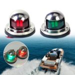 1 Paar Edelstahl LED Navigationslicht rot grün Segelsignal Licht für Marine Boot Yacht Warnlicht, DC 12V