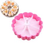 2 PCS Cake Plate Sushi Form Set Kreative herzförmige Sushi Form Gebackene Gelee Pudding Tasse Melaleuca Rice Ball Form