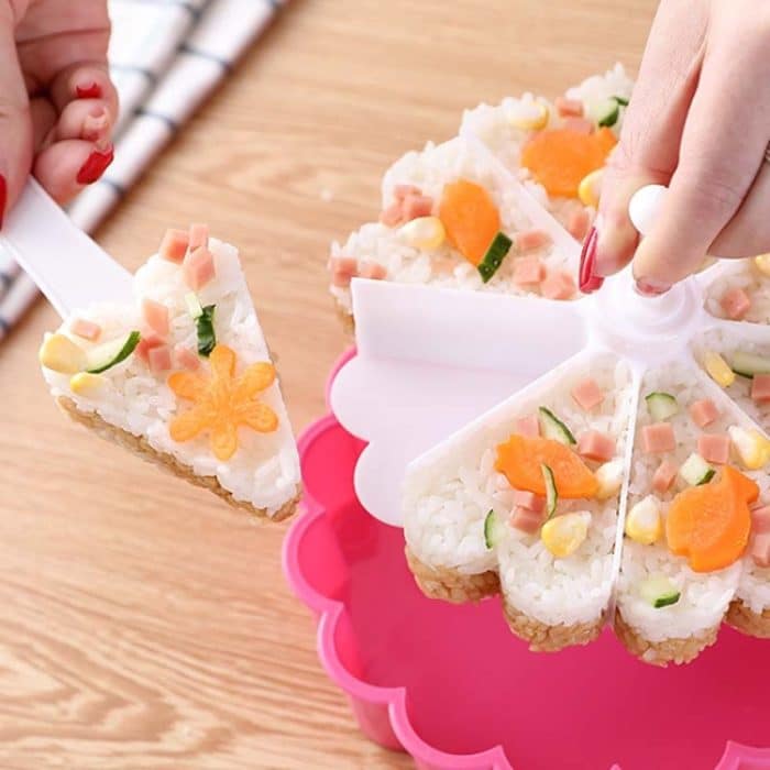 2 PCS Cake Plate Sushi Form Set Kreative herzförmige Sushi Form Gebackene Gelee Pudding Tasse Melaleuca Rice Ball Form – Bild 6