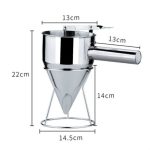 Octopus Balls Tool Fischballtrichter Konischer Trichter mit Regal Schokoladensauce abtropfen lassen – Bild 2