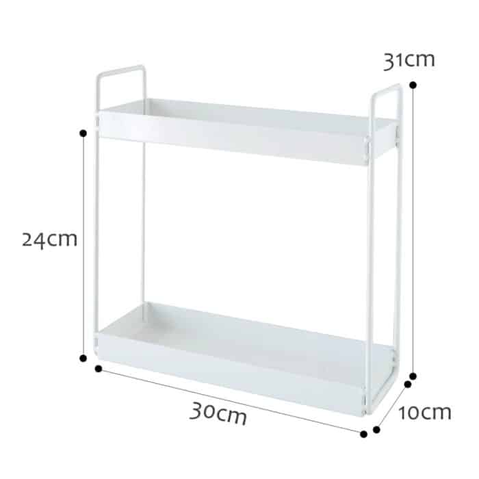 Home Storage Rack Badezimmer schmales Seitenregal, Small (White), Large (White), Small (Black), Large (Black) – Bild 2