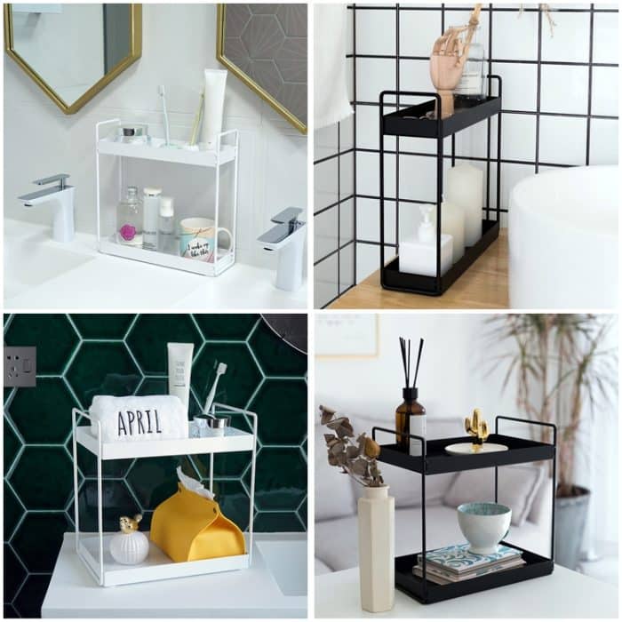 Home Storage Rack Badezimmer schmales Seitenregal, Small (White), Large (White), Small (Black), Large (Black) – Bild 6