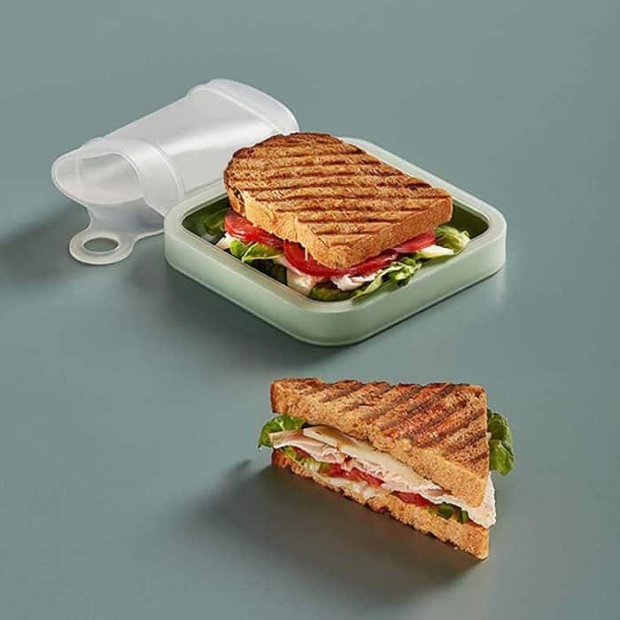 5 Stück Sandwich-Toast-Bento-Box, Lunchbox, tragbar, zum Mitnehmen, für Studenten, Büroangestellte, Lunchbox, 301-500ml – Bild 1