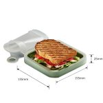 5 Stück Sandwich-Toast-Bento-Box, Lunchbox, tragbar, zum Mitnehmen, für Studenten, Büroangestellte, Lunchbox, 301-500ml – Bild 4