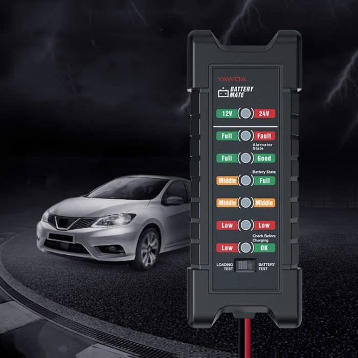YAWOA BM410 Speicherbatterietester 12V / 24V Lasttest LED Smart Autobatterietester Clip – Bild 2