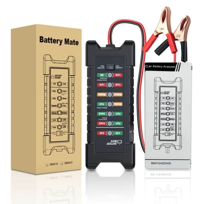 YAWOA BM410 Speicherbatterietester 12V / 24V Lasttest LED Smart Autobatterietester Clip – Bild 9