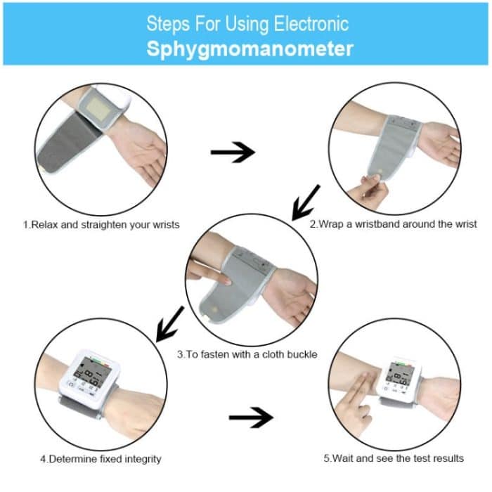 KWL-W01 Home Automatisches intelligentes elektronisches Handgelenk-Blutdruckmessgerät, English With Voice, English Without Voice – Bild 7