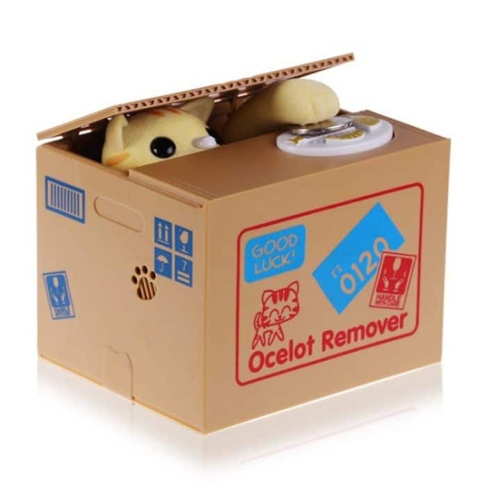 Modisches, supersüßes Tier, das Geld stiehlt, kreatives Sparschwein – Bild 2