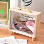 Sparschwein aus Holz mit großem Fassungsvermögen für Kinder, kreatives Desktop-Zubehör – Bild 5