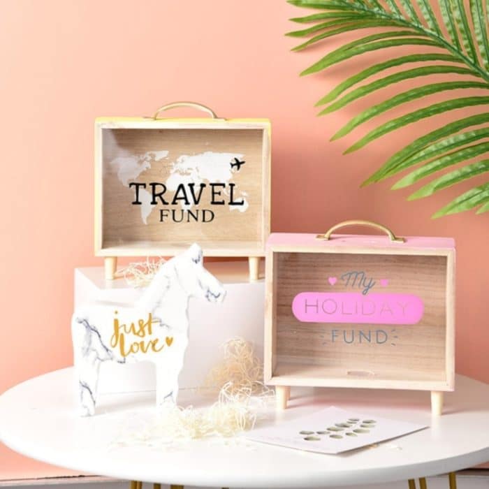 Sparschwein aus Holz mit großem Fassungsvermögen für Kinder, kreatives Desktop-Zubehör – Bild 7