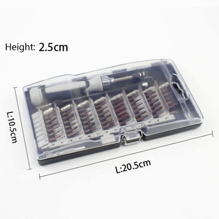 60 in 1 S2 Handy Notebook Computer Demontagewerkzeug Reparatur Kreuzschlitzschraubendreher, 60 in 1 (Black) – Bild 4