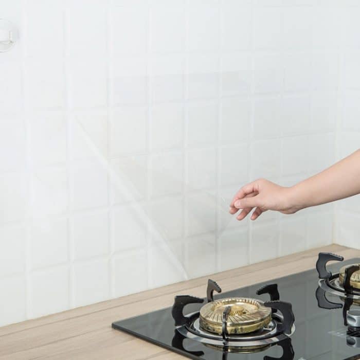 5 PCS Küchenfliesen Ölfeste Tapete Herd Wasserdichte transparente Tapete – Bild 5