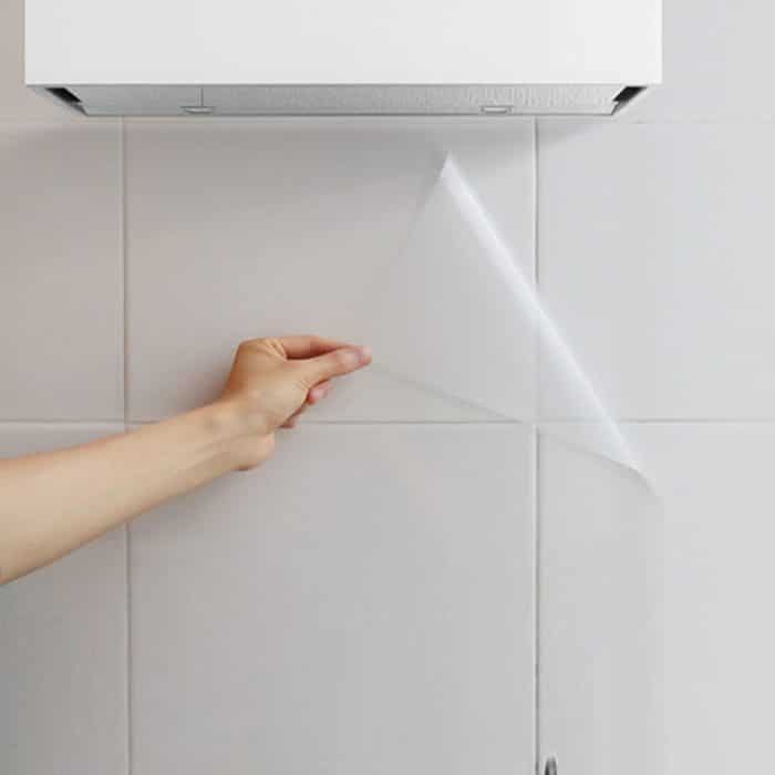 5 PCS Küchenfliesen Ölfeste Tapete Herd Wasserdichte transparente Tapete – Bild 6