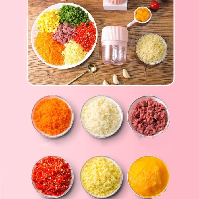 Haushalt Gemüse Schneiden Elektrische USB Knoblauch Stampfer Baby Mini Kochen Maschine Baby Nahrungsergänzungsmittel Maschine, 100ml, 250ml, 100ml + 250ml – Bild 11