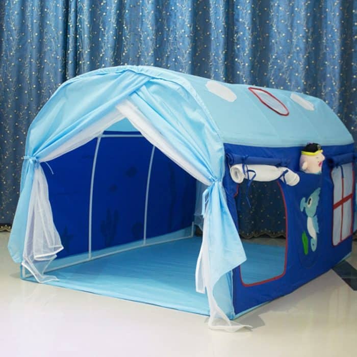 TBD0547980.jpg Kinderbett Zelt Tunnel Junge Spielhaus Prinzessin Bett – Bild 1