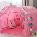 Kinderheimbett-Krabbeltunnel-Spielhauszelt, Blue, Pink, Blue with Mosquito Net, Pink with Mosquito Net – Bild 5