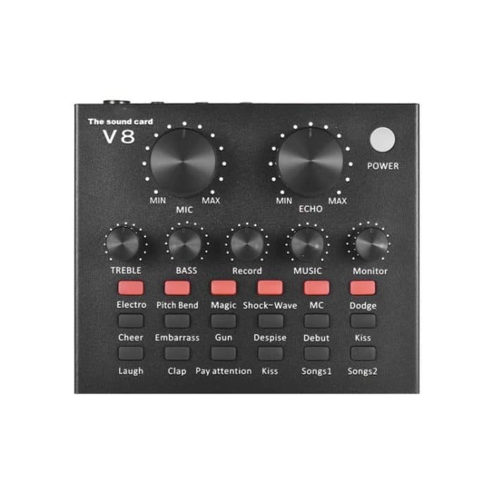 V8 Soundkartenset Dual Handy Computer Live Broadcast Universal Soundkarte – Bild 2