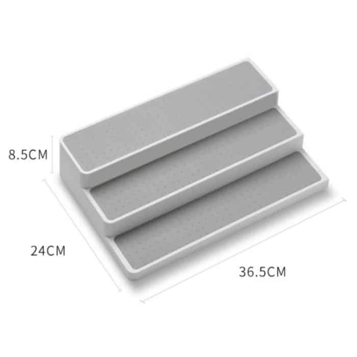 2 PCS Dreischichtiges gestuftes Gewürzlagerregal Home Kitchen Lagerregal – Bild 3