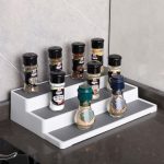 2 PCS Dreischichtiges gestuftes Gewürzlagerregal Home Kitchen Lagerregal – Bild 5