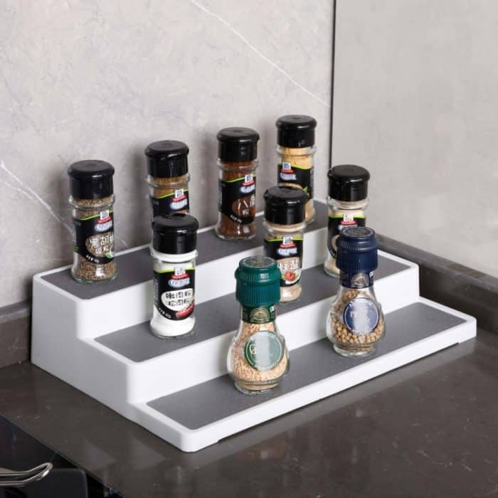 2 PCS Dreischichtiges gestuftes Gewürzlagerregal Home Kitchen Lagerregal – Bild 5