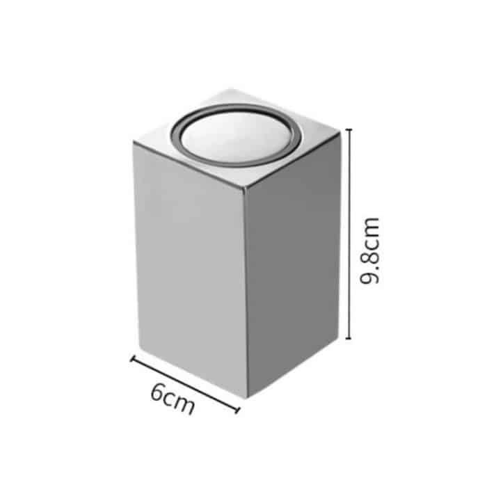 Push-Typ-Edelstahl-Zahnstocherhalter, tragbare automatische Pop-Up-Zahnstocher-Aufbewahrungsbox, Square Push-Type  Stainless Steel – Bild 5