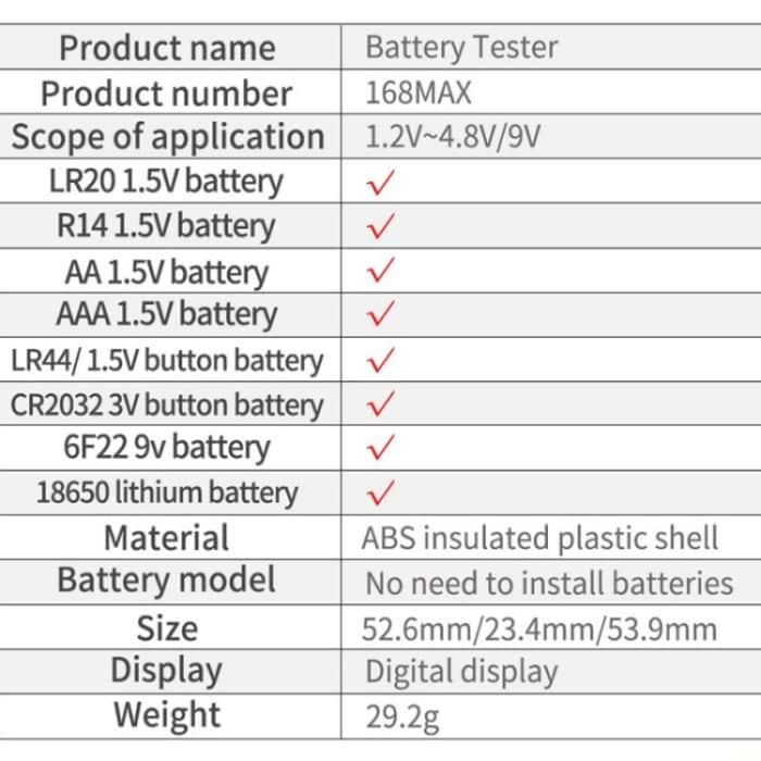 2 PCS ANENG 168MAX Tragbarer Batterietester Hochpräziser Batterieleistungstester Batteriekapazitätstester – Bild 10
