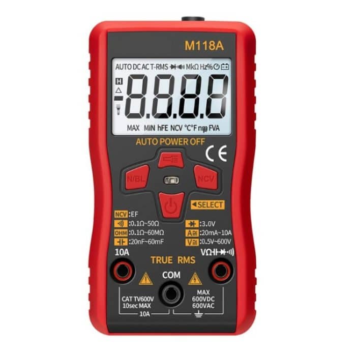 ANENG M118A Hochpräzises Multimeter mit automatischer Reichweite Multifunktionsinstrumentierung für kleine Elektriker Digitales Universalmessgerät – Bild 2