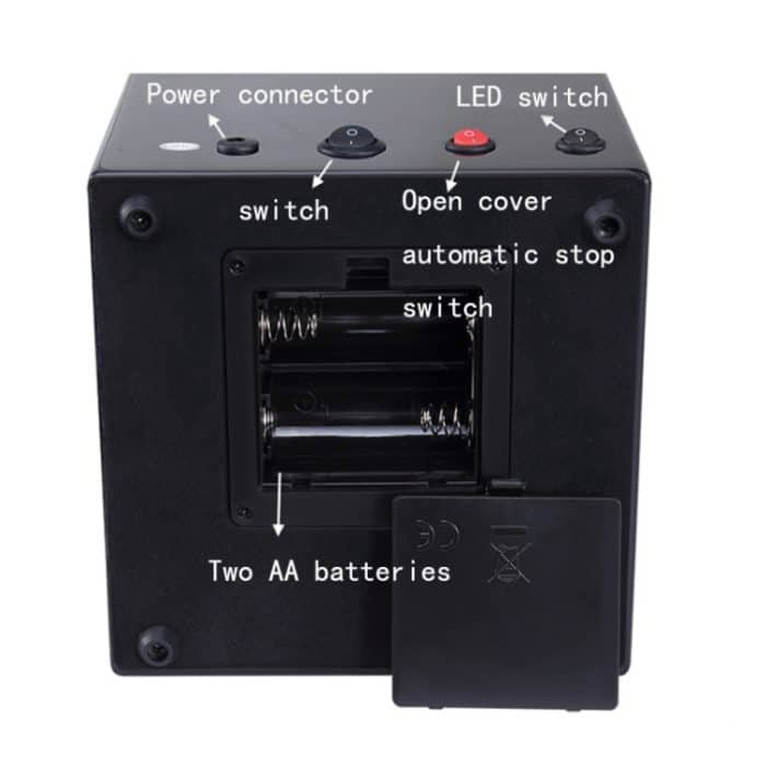 Watch Shaker Automatische mechanische Uhr Rotierender Motoraufzugskasten, US / EU / UK-Stecker, Pure Carbon Fiber Pattern, Black & White, All Black, Ebony White, Ebony, Ebony Camel Flannel, Black Camel Flannel, Black Carbon Fiber Texture – Bild 3