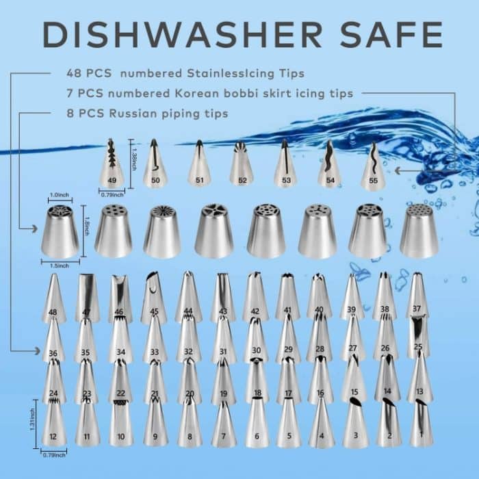 137 in 1 Cake Turntable Set Dekorieren Mund Mund Dekorieren Beutel Backwerkzeug – Bild 4