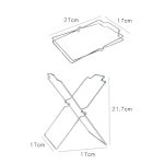 Edelstahl Küche faltbare Lagerung Rack Plastiktüte Handtuch Mülleimer Halter – Bild 2