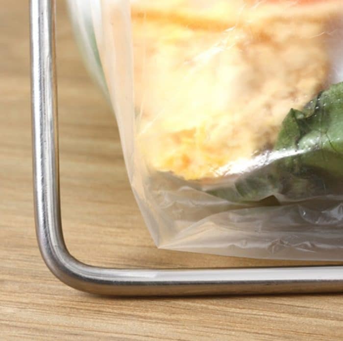 Edelstahl Küche faltbare Lagerung Rack Plastiktüte Handtuch Mülleimer Halter – Bild 3