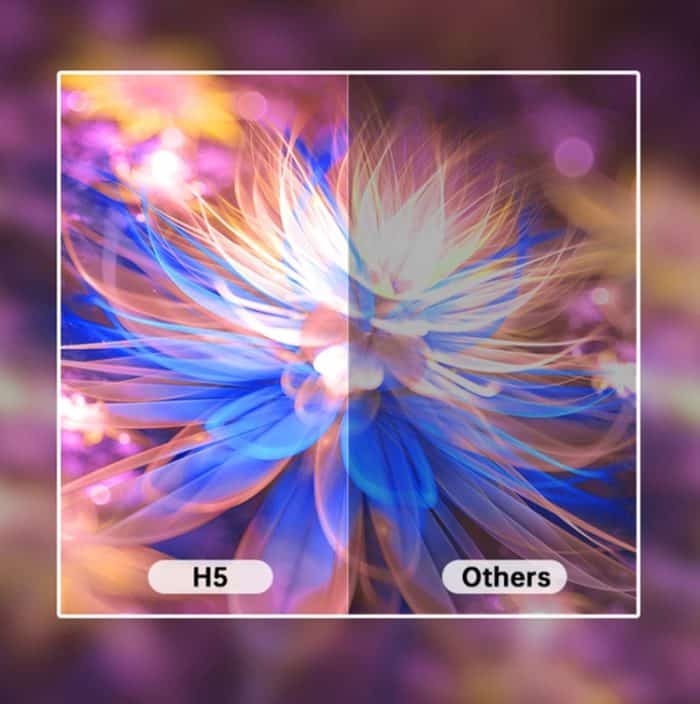 H5 180 ANSI 1280x800 HD-Projektor mit Fernbedienung, Android 8.0, unterstützt HDMI / USB / TF-Karte / AV, Basic Edition, Same Screen Version, Smart Version – Bild 4