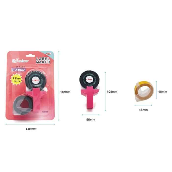 CIDY C101 Mini Manuelle Etikettenmaschine Prägemaschine Schreibmaschine Handkonto Dekoratives Klebebandpapier, zufällige Farblieferung – Bild 2