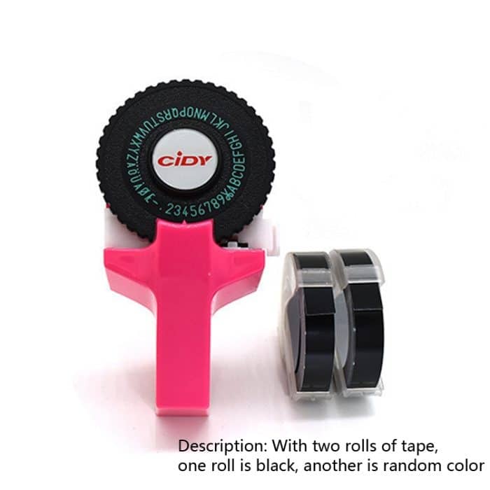 CIDY C101 Mini Manuelle Etikettenmaschine Prägemaschine Schreibmaschine Handkonto Dekoratives Klebebandpapier, zufällige Farblieferung – Bild 3