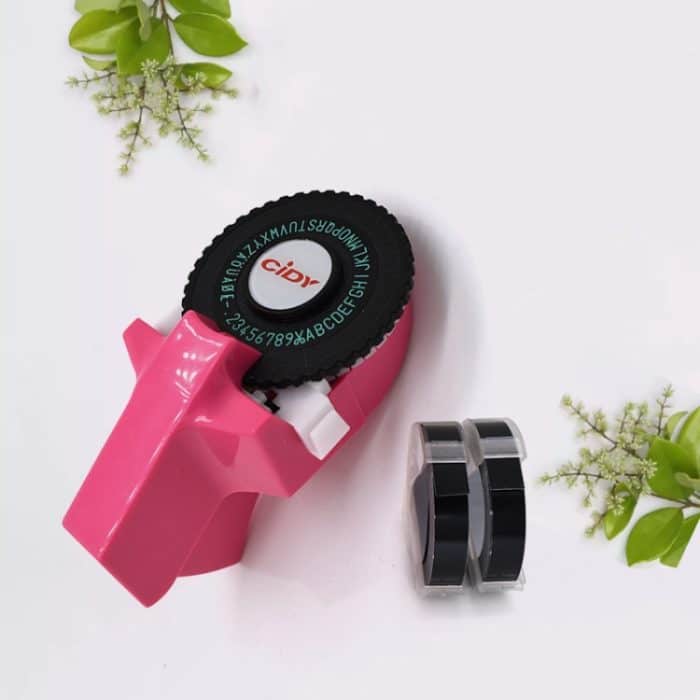 CIDY C101 Mini Manuelle Etikettenmaschine Prägemaschine Schreibmaschine Handkonto Dekoratives Klebebandpapier, zufällige Farblieferung – Bild 5