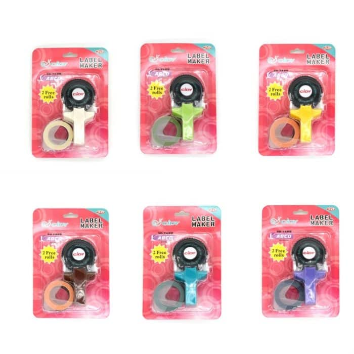 CIDY C101 Mini Manuelle Etikettenmaschine Prägemaschine Schreibmaschine Handkonto Dekoratives Klebebandpapier, zufällige Farblieferung – Bild 6