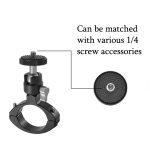 YJ-G2 Fahrrad-Metallrohrclip 1/4 PTZ Fahrradhalterung Universelle tragbare Kamera Fahrradclip – Bild 4