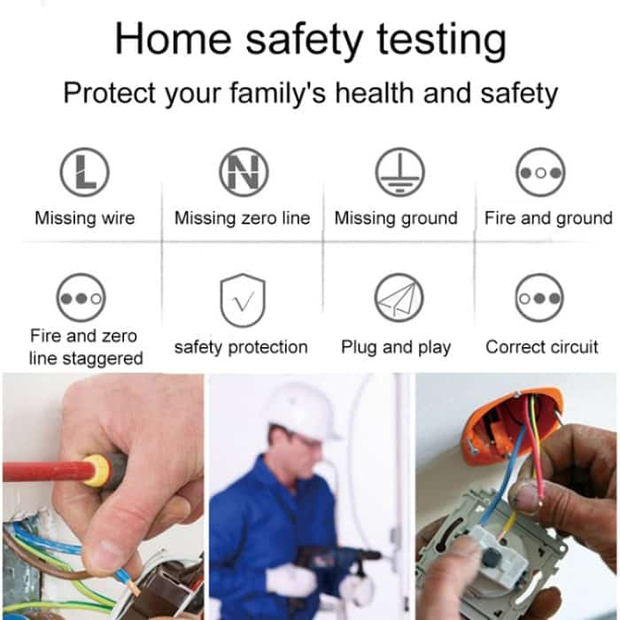 SK300 US Plug Socket Phase Tester Dreileiter-Steckdosentester – Bild 7