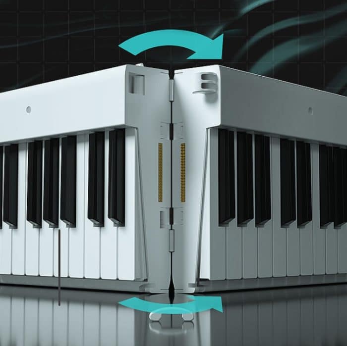 Wersi 88-Tasten faltbare tragbare elektronische Klaviertastatur für Anfänger zum Üben des Klaviers, CN-Stecker, USB White, USB Black – Bild 2